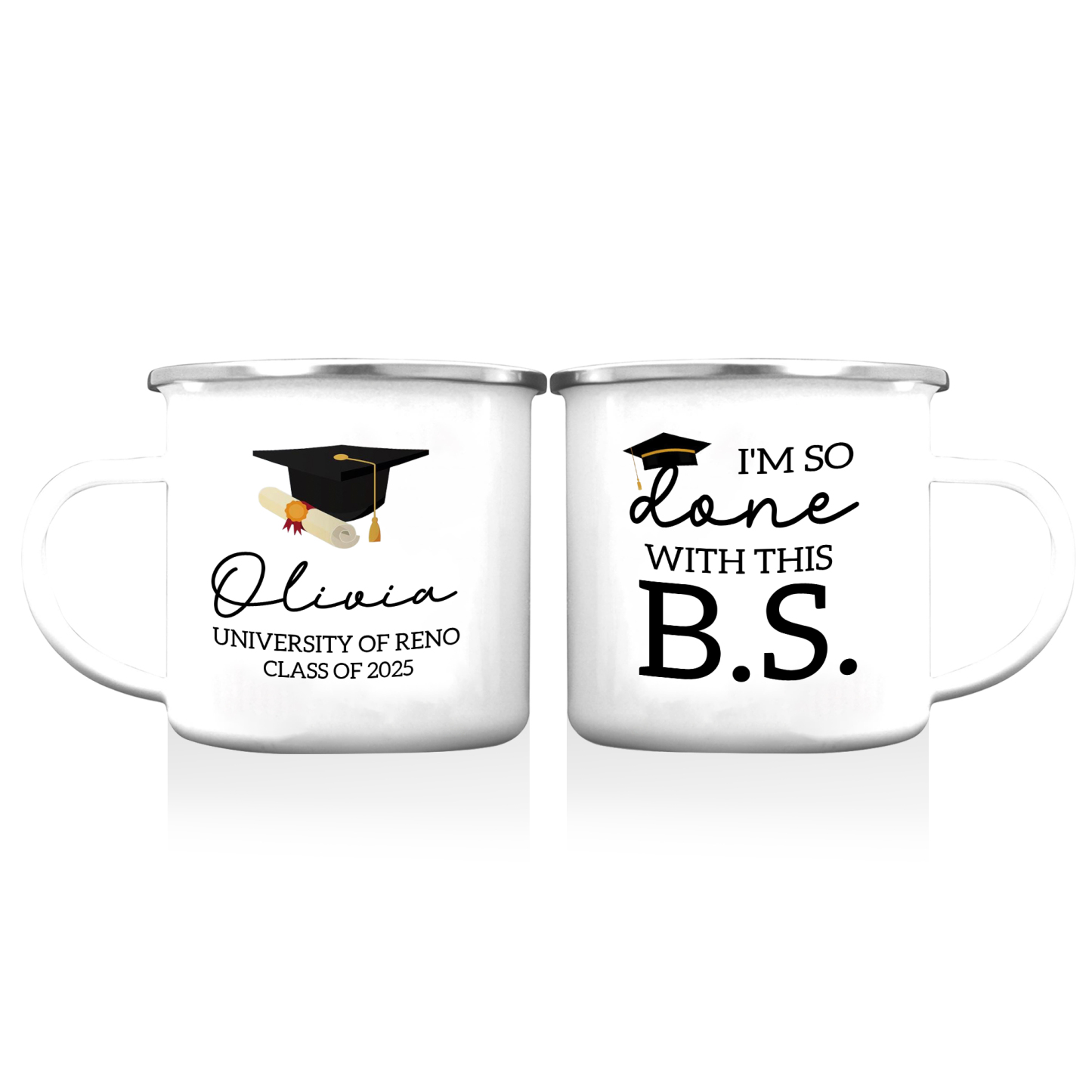 Personalised Graduation Mug with Name, School & Year | Jessemade