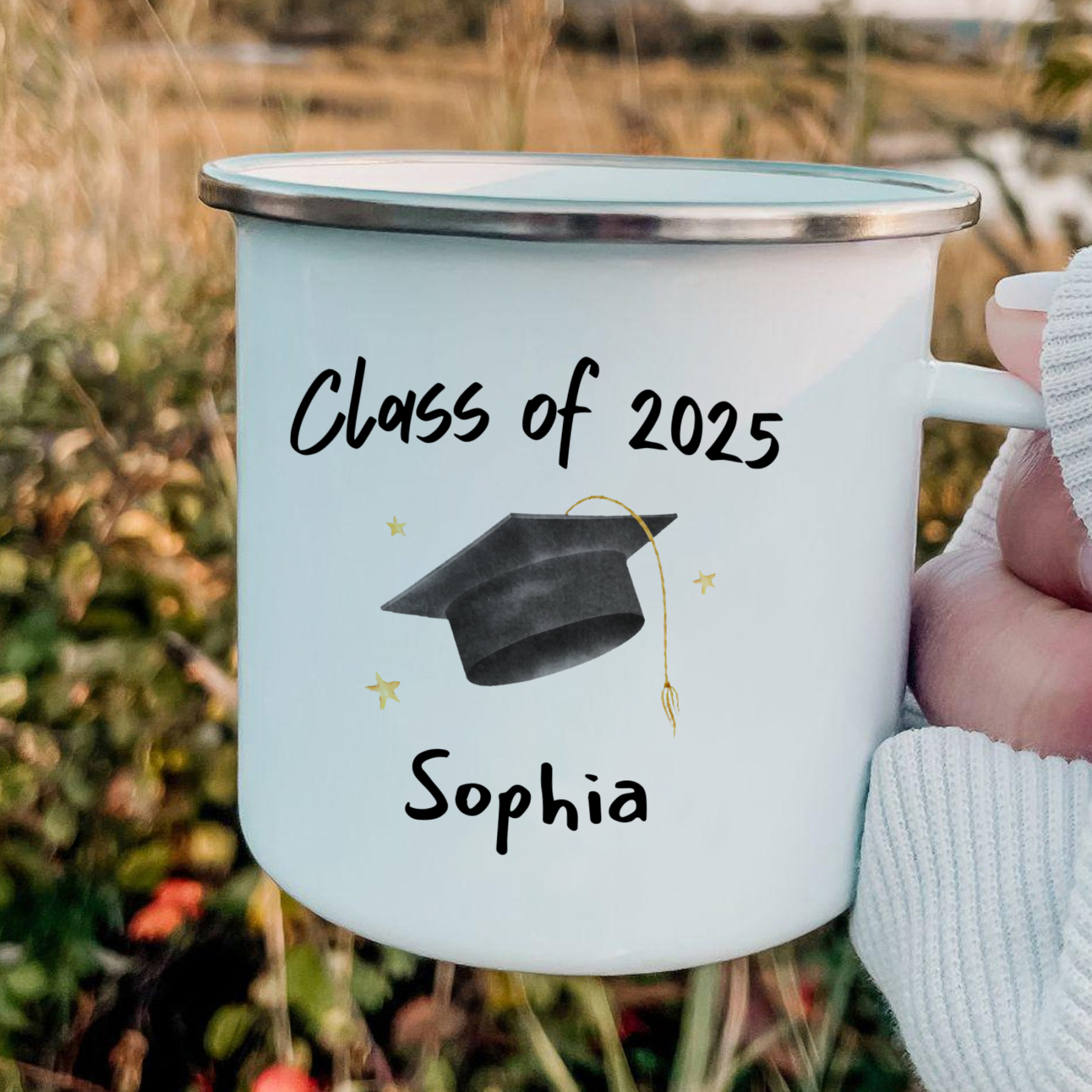 1 Name Personalised Stainless Steel Graduation Mug - Special Gift for Graduation | Jessemade