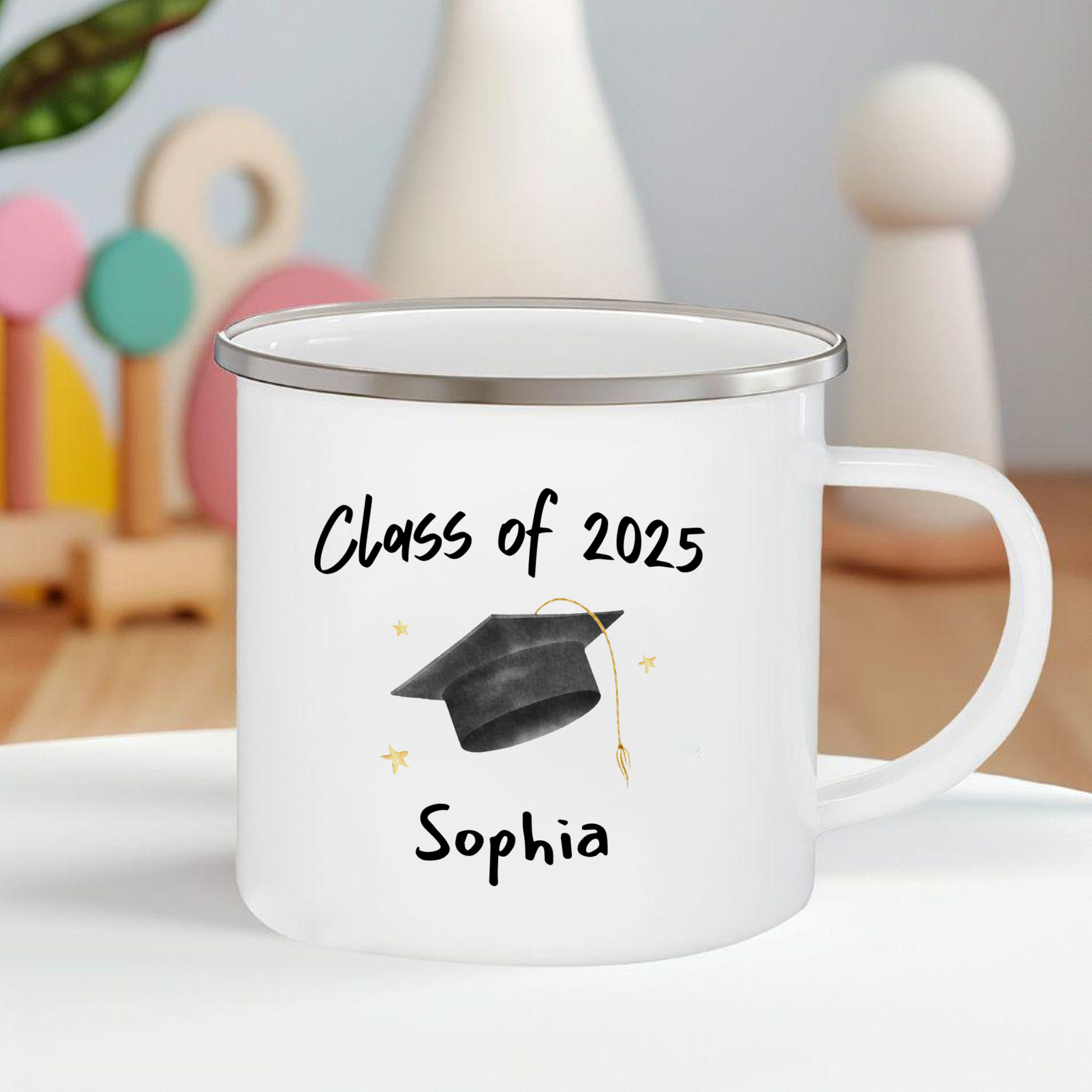 1 Name Personalised Stainless Steel Graduation Mug - Special Gift for Graduation | Jessemade