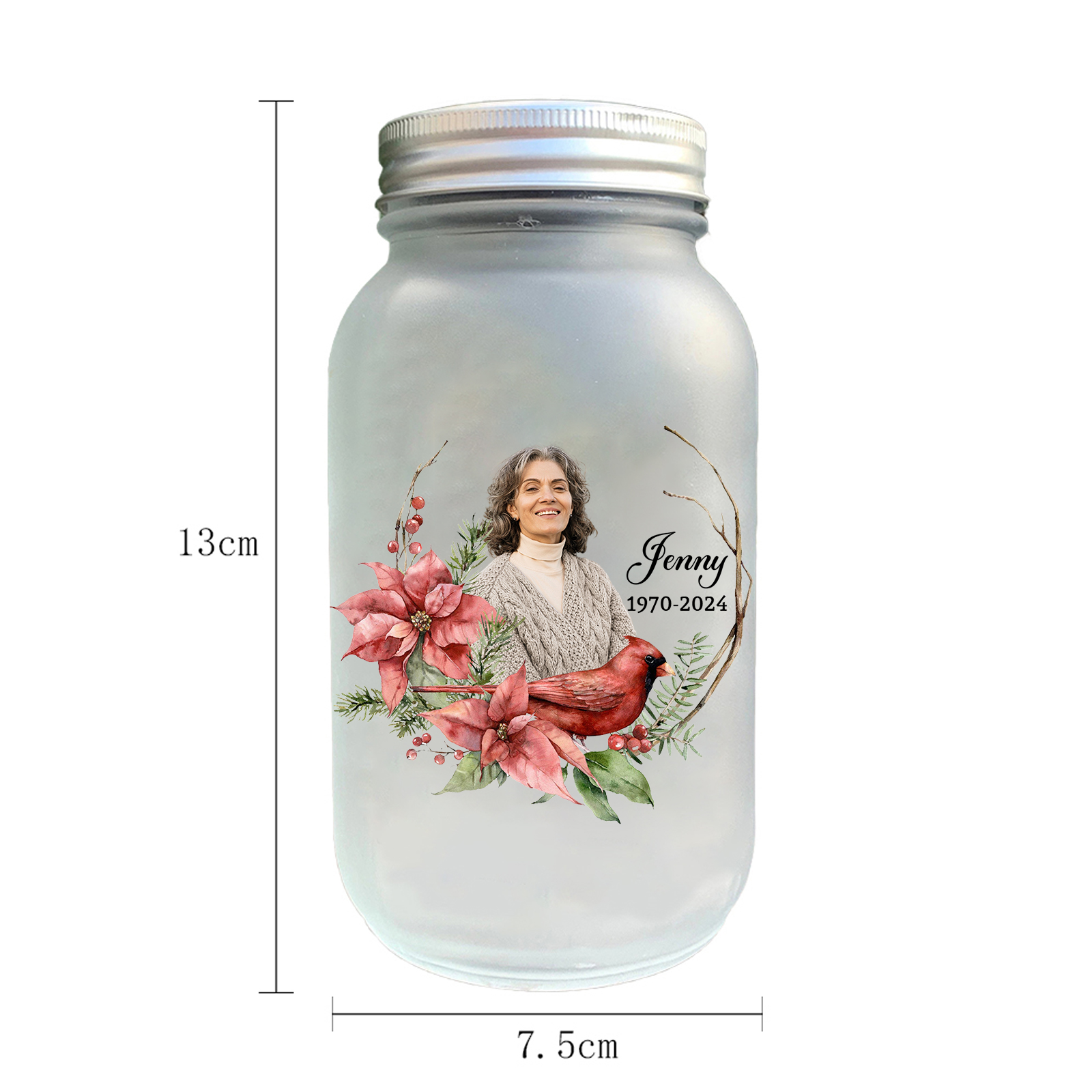 Personalised Mason Jar Light Custom Name & Photo & Date Bottle Memorial Gifts - I Am Always With You-Jessemade AU