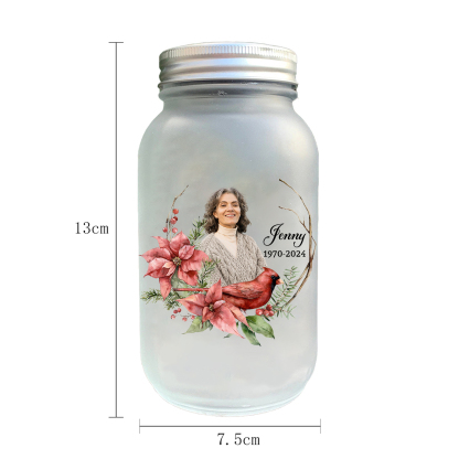 Personalised Mason Jar Light Custom Name & Photo & Date Bottle Memorial Gifts - I Am Always With You-Jessemade AU