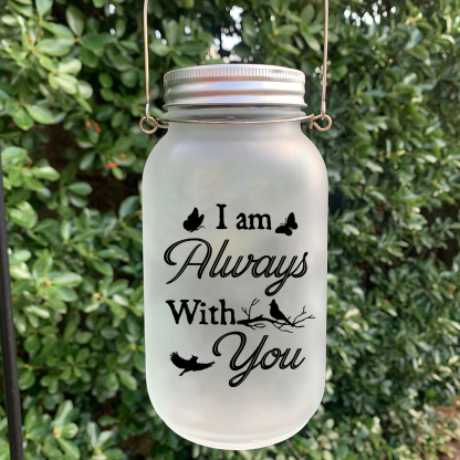 Personalised Mason Jar Light Custom Name & Photo & Date Bottle Memorial Gifts - I Am Always With You-Jessemade AU