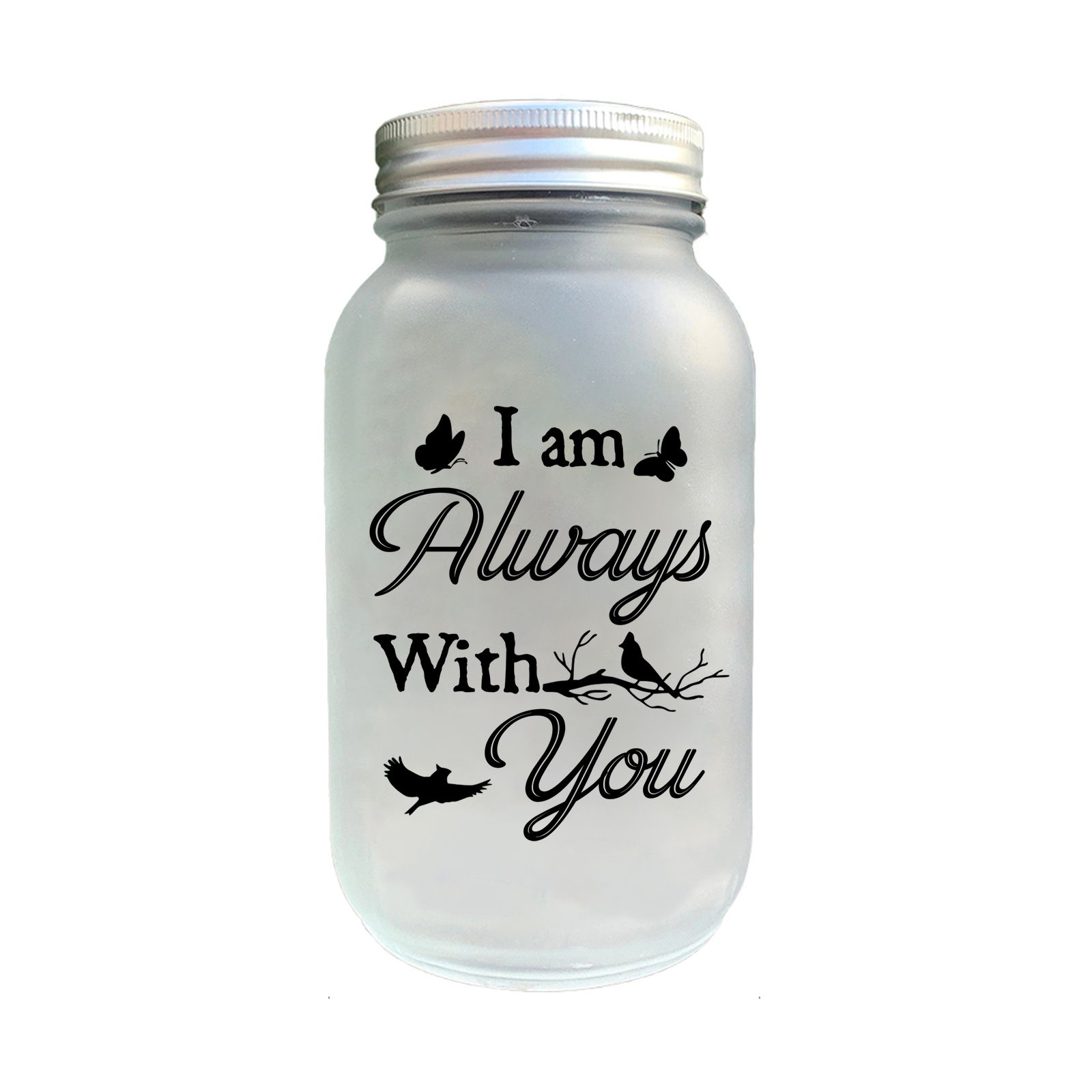 Personalised Mason Jar Light Custom Name & Photo & Date Bottle Memorial Gifts - I Am Always With You-Jessemade AU