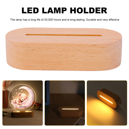 Personalised Sleepy Bear Night Light Custom Name LED for Kids Comfort & Decor-Jessemade AU