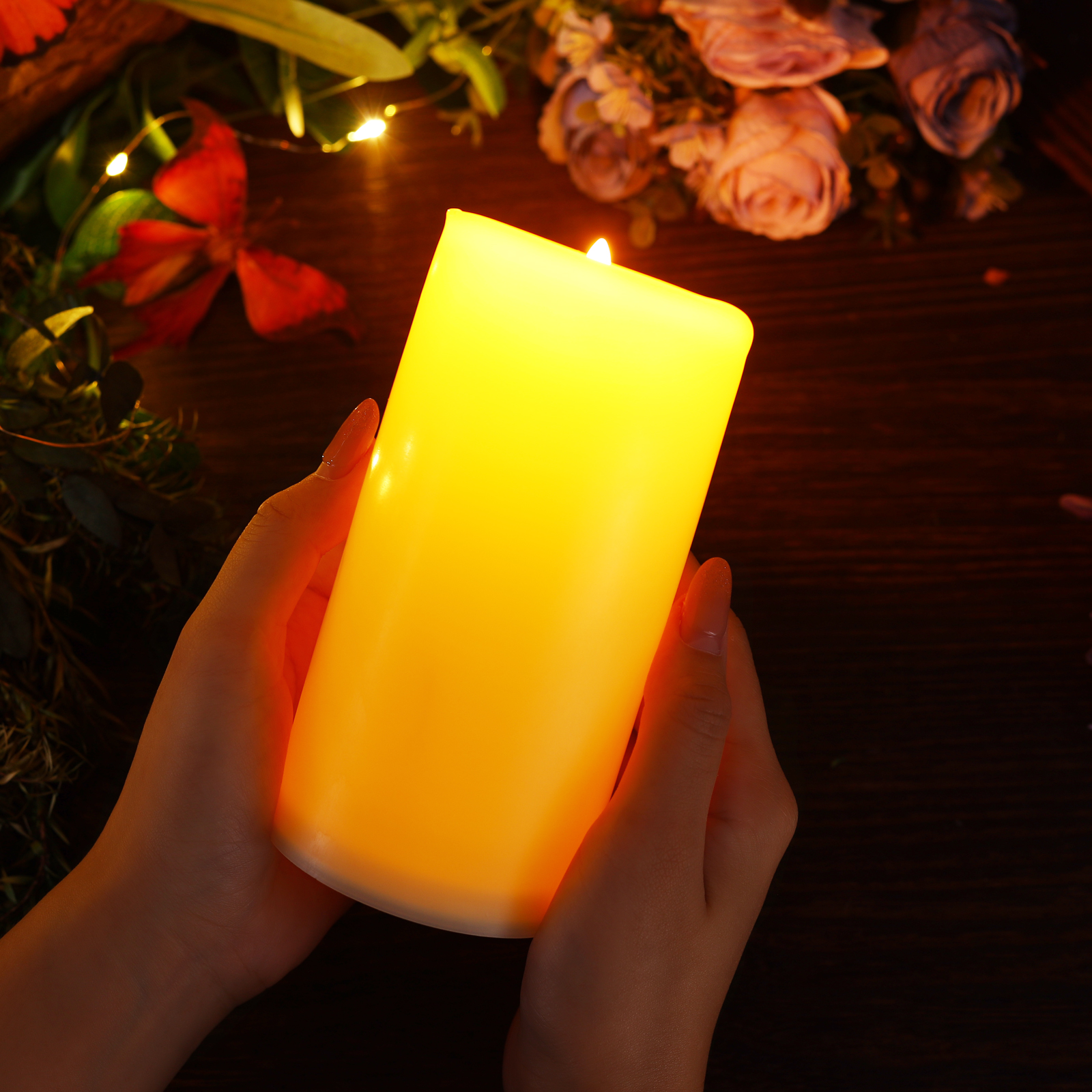 Personalised Memorial Electric Candle with Name, Photo & Date Heartfelt Christmas Tribute