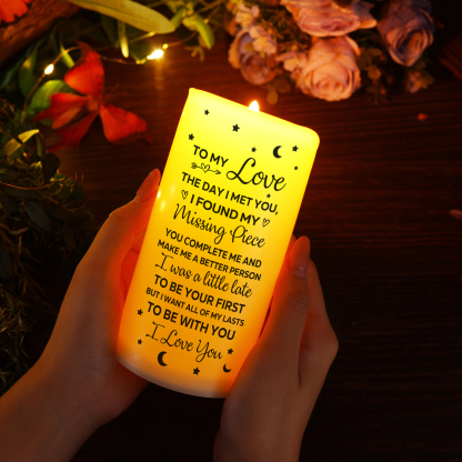 Personalised LED Candle Pinky Promise To My Love Gift for Couple