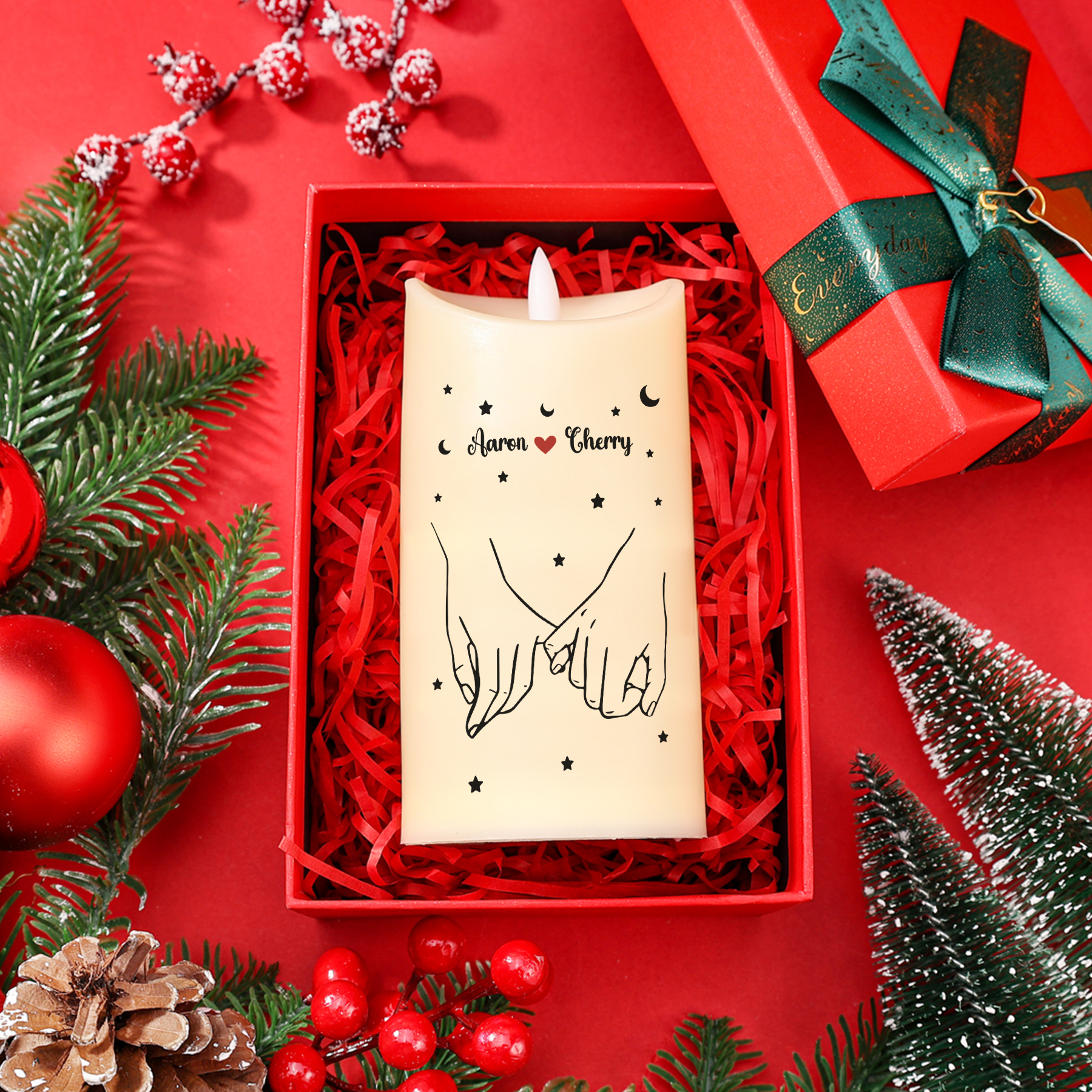 Personalised LED Candle Pinky Promise To My Love Gift for Couple