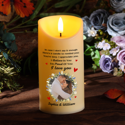 Personalised LED Candle I Believe in You I am Proud of You I Love You Gift for Couple