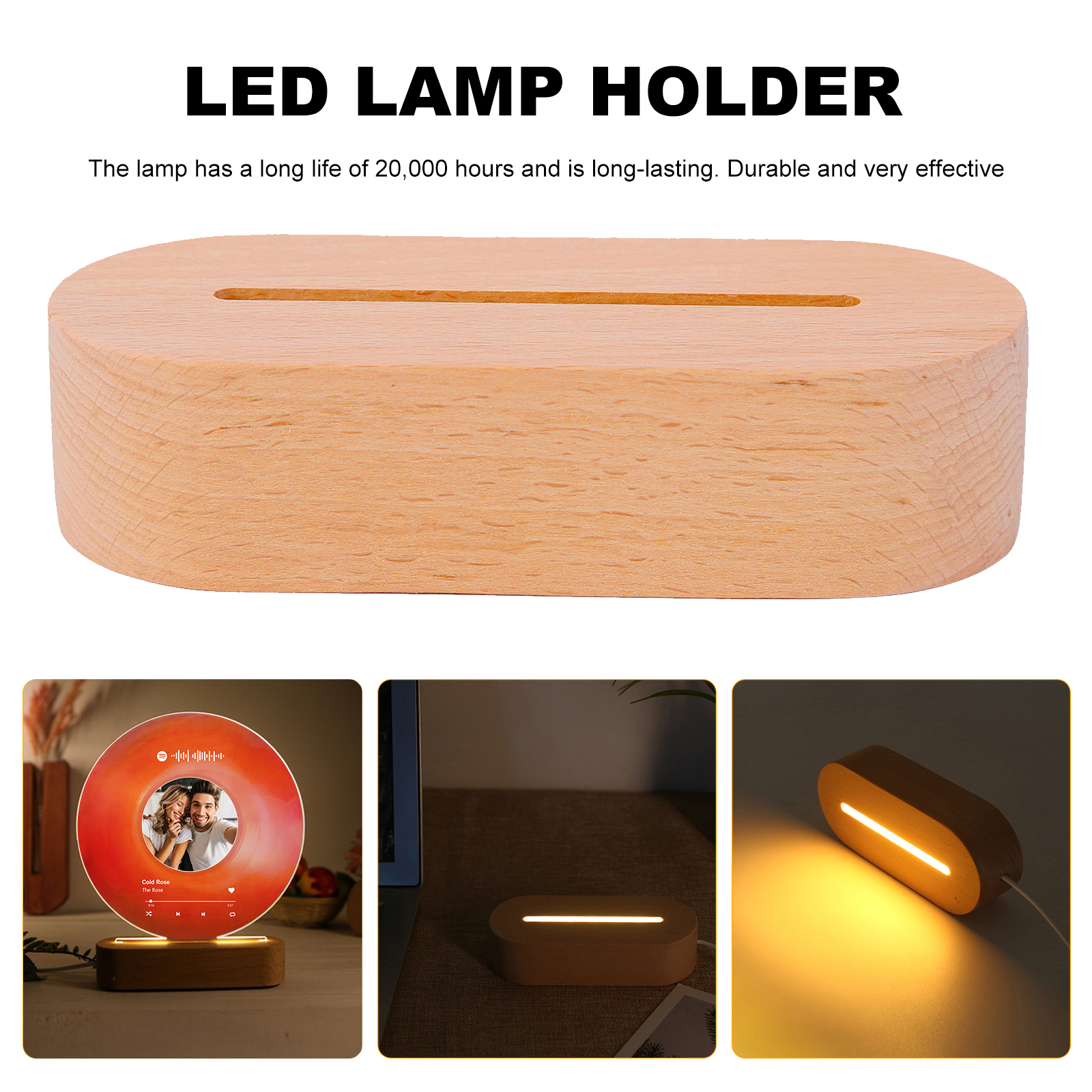 Personalised Photo and Song Light Acrylic Plaque Heartfelt Home Decoration Gift for Couple