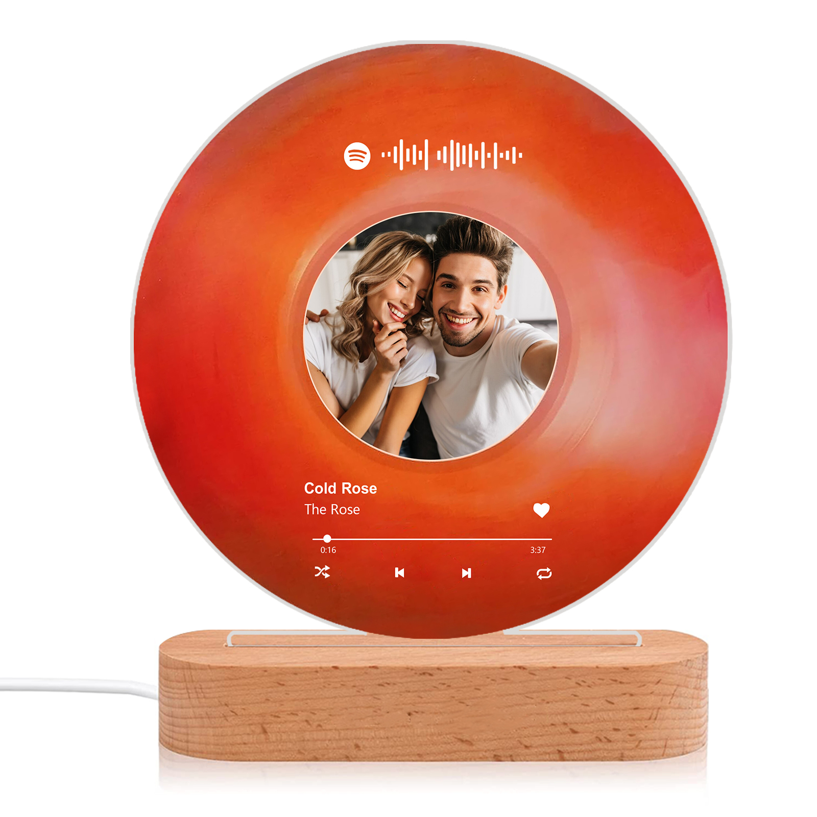 Personalised Photo and Song Light Acrylic Plaque Heartfelt Home Decoration Gift for Couple