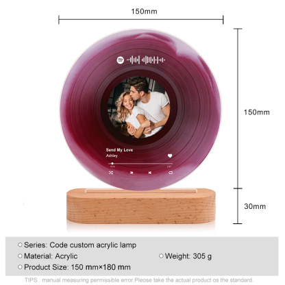 Personalised Photo and Song Light Acrylic Plaque Heartfelt Home Decoration Gift for Couple