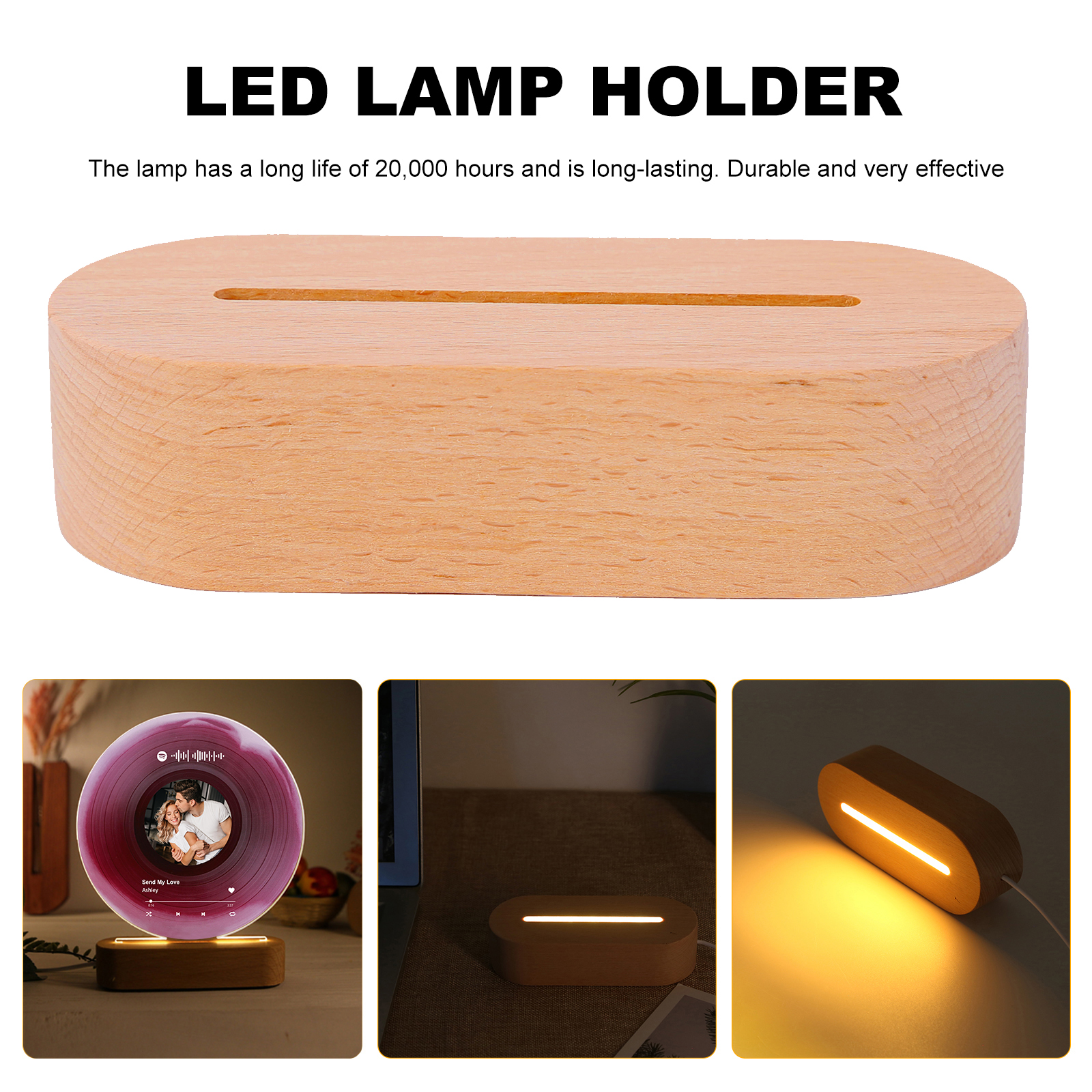 Personalised Photo and Song Light Acrylic Plaque Heartfelt Home Decoration Gift for Couple