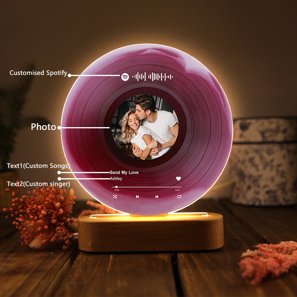 Personalised Photo and Song Light Acrylic Plaque Heartfelt Home Decoration Gift for Couple