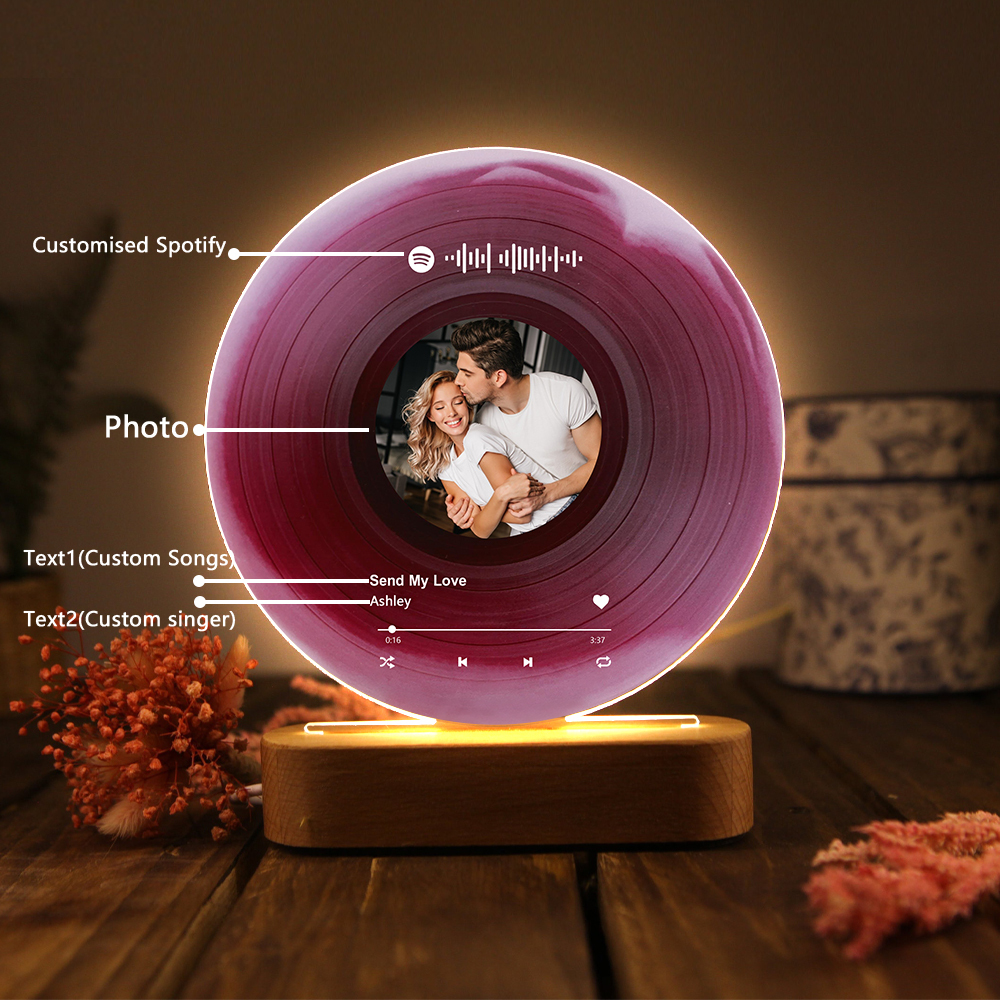 Personalised Photo and Song Light Acrylic Plaque Heartfelt Home Decoration Gift for Couple