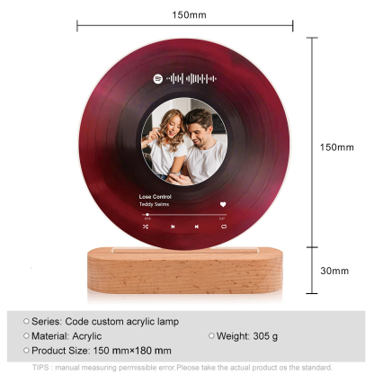 Personalised Photo and Song Light Acrylic Plaque Heartfelt Home Decoration Gift for Couple