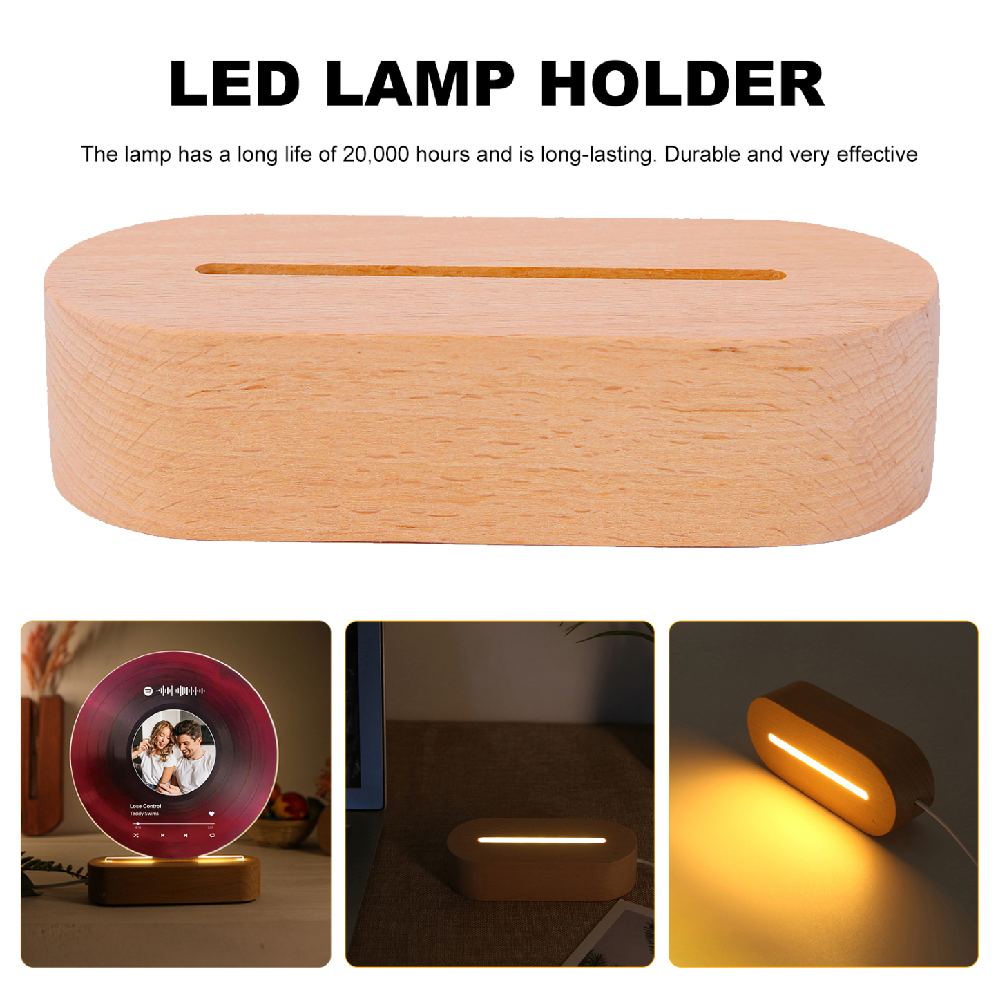 Personalised Photo and Song Light Acrylic Plaque Heartfelt Home Decoration Gift for Couple