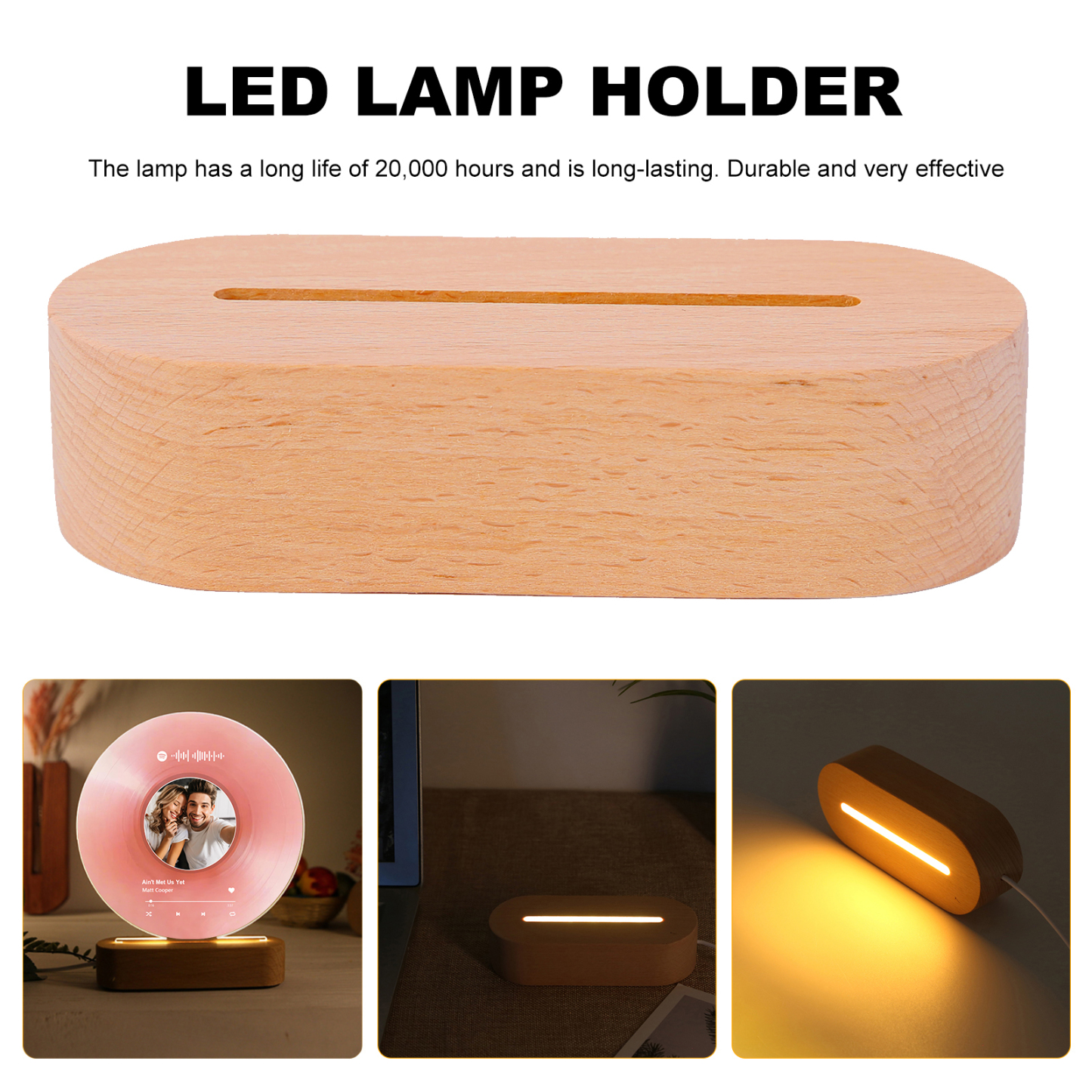 Personalised Photo and Song Light Acrylic Plaque Heartfelt Home Decoration Gift for Couple