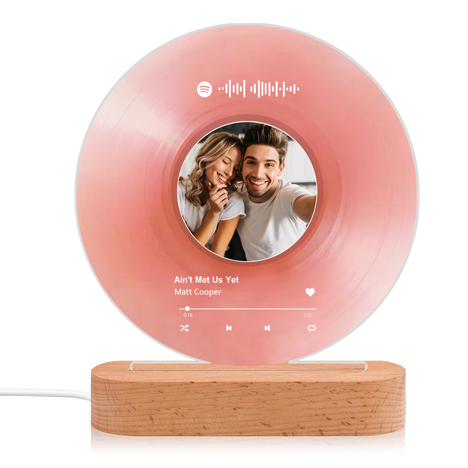 Personalised Photo and Song Light Acrylic Plaque Heartfelt Home Decoration Gift for Couple