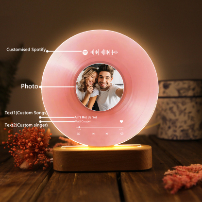 Personalised Photo and Song Light Acrylic Plaque Heartfelt Home Decoration Gift for Couple