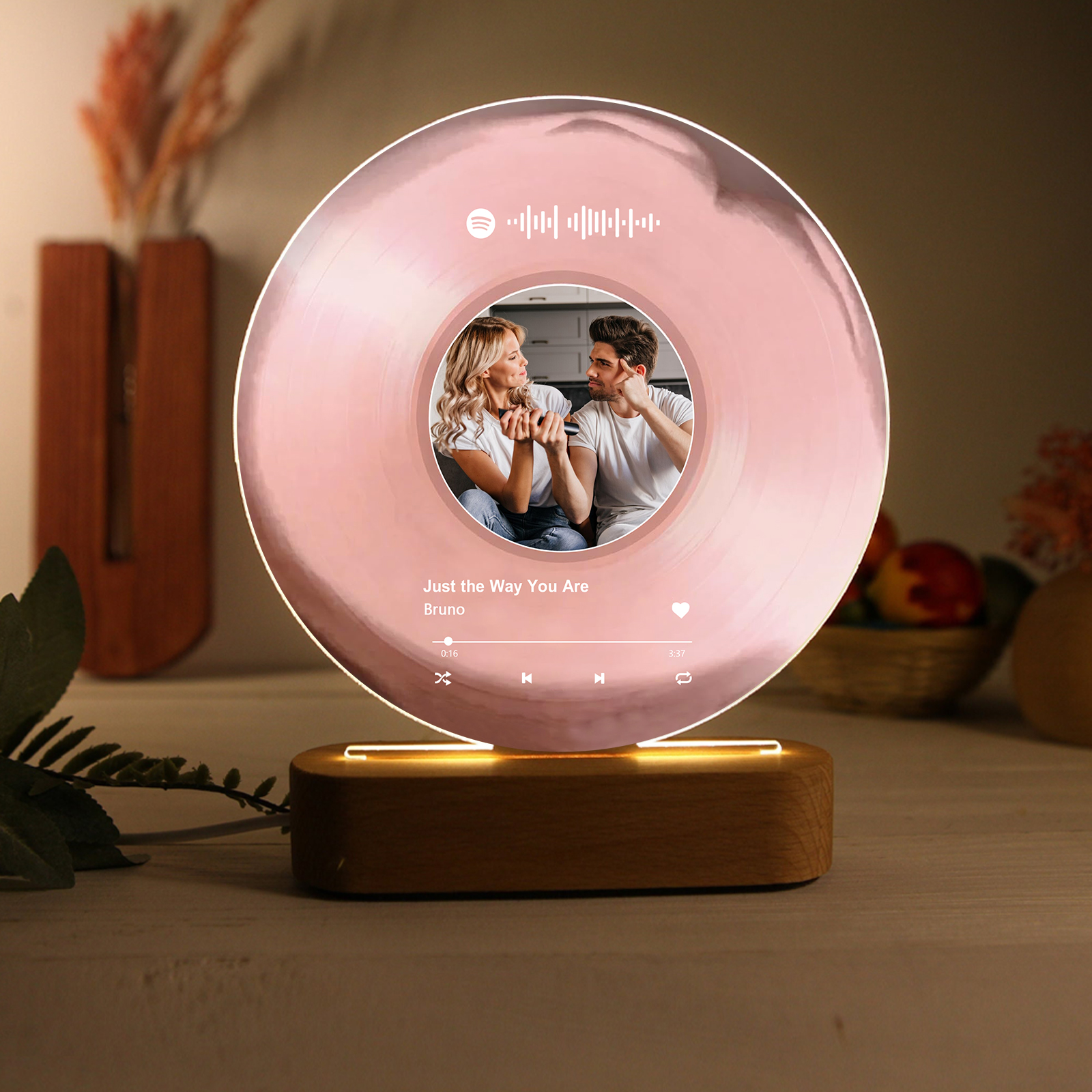 Personalised Photo and Song Light Acrylic Plaque Heartfelt Home Decoration Gift for Couple