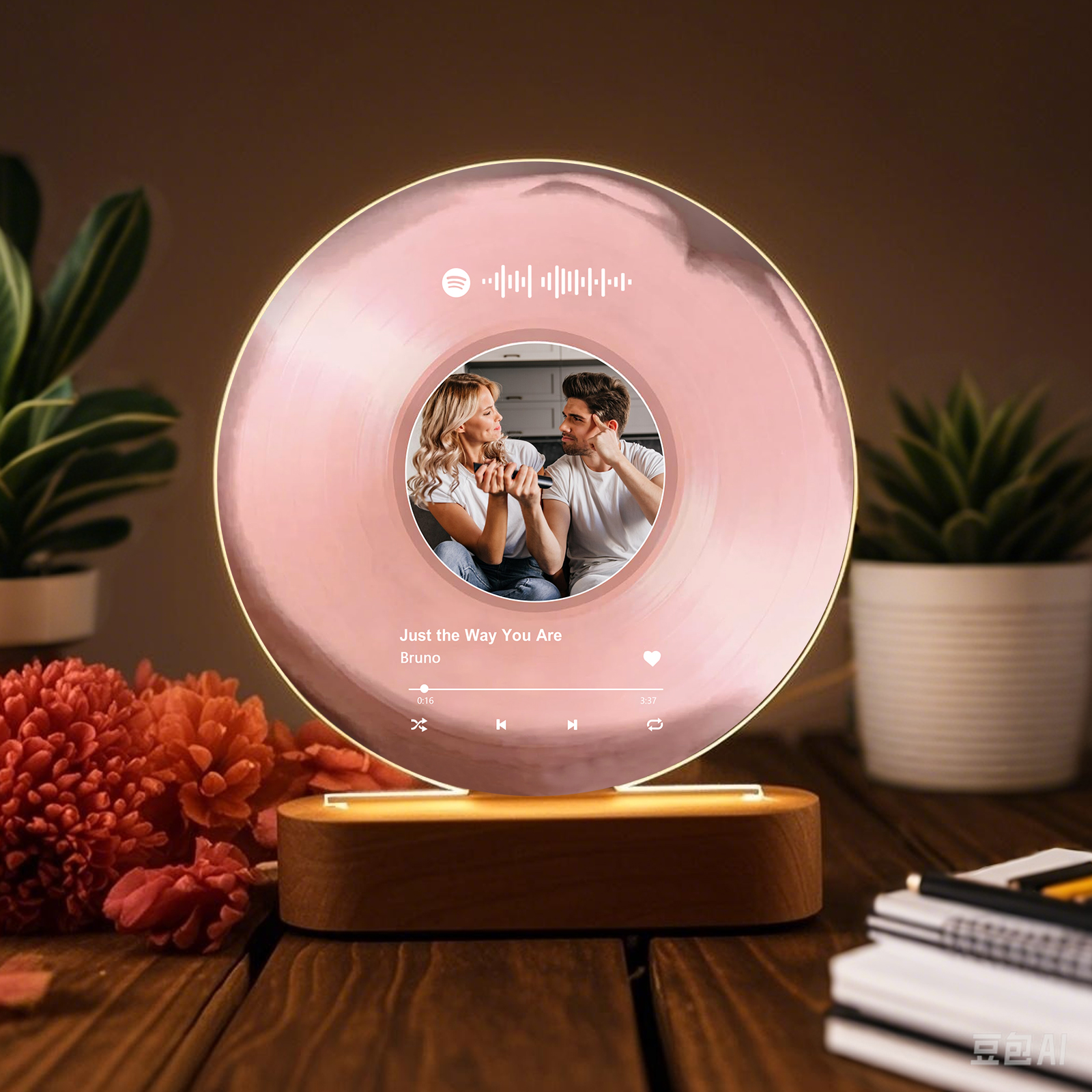 Personalised Photo and Song Light Acrylic Plaque Heartfelt Home Decoration Gift for Couple