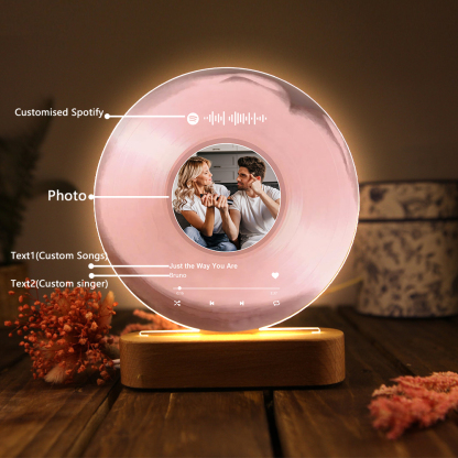 Personalised Photo and Song Light Acrylic Plaque Heartfelt Home Decoration Gift for Couple