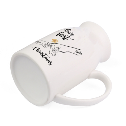 Personalised Holding Hands Ceramic Vase Custom 2 Names Gift for Mother - Our First Christmas-Jessemade AU