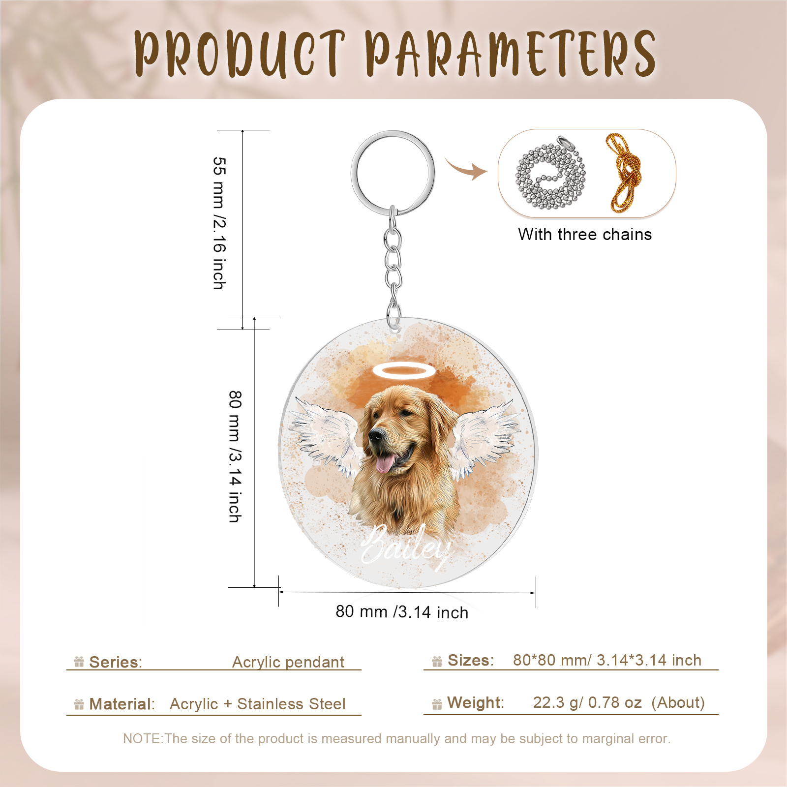 Personalised Pet Memorial Acrylic Ornament Custom with Photo & Name-Jessemade AU