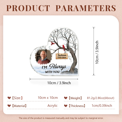 Personalised Memorial Gift Set with Mason Jar Angel Wing Bracelet Heart Acrylic Plaque Custom Photo & Name-Jessemade AU