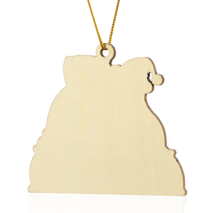 Personalised Wooden Bear Family Ornament with Custom 7 Names Heartwarming Christmas Gift-Jessemade AU