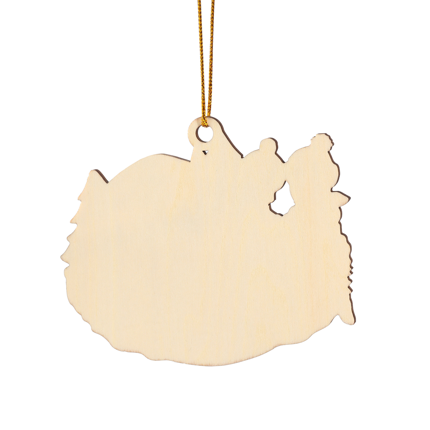 Personalised Wooden Camping Family Christmas Ornament with 2 Names-Jessemade AU