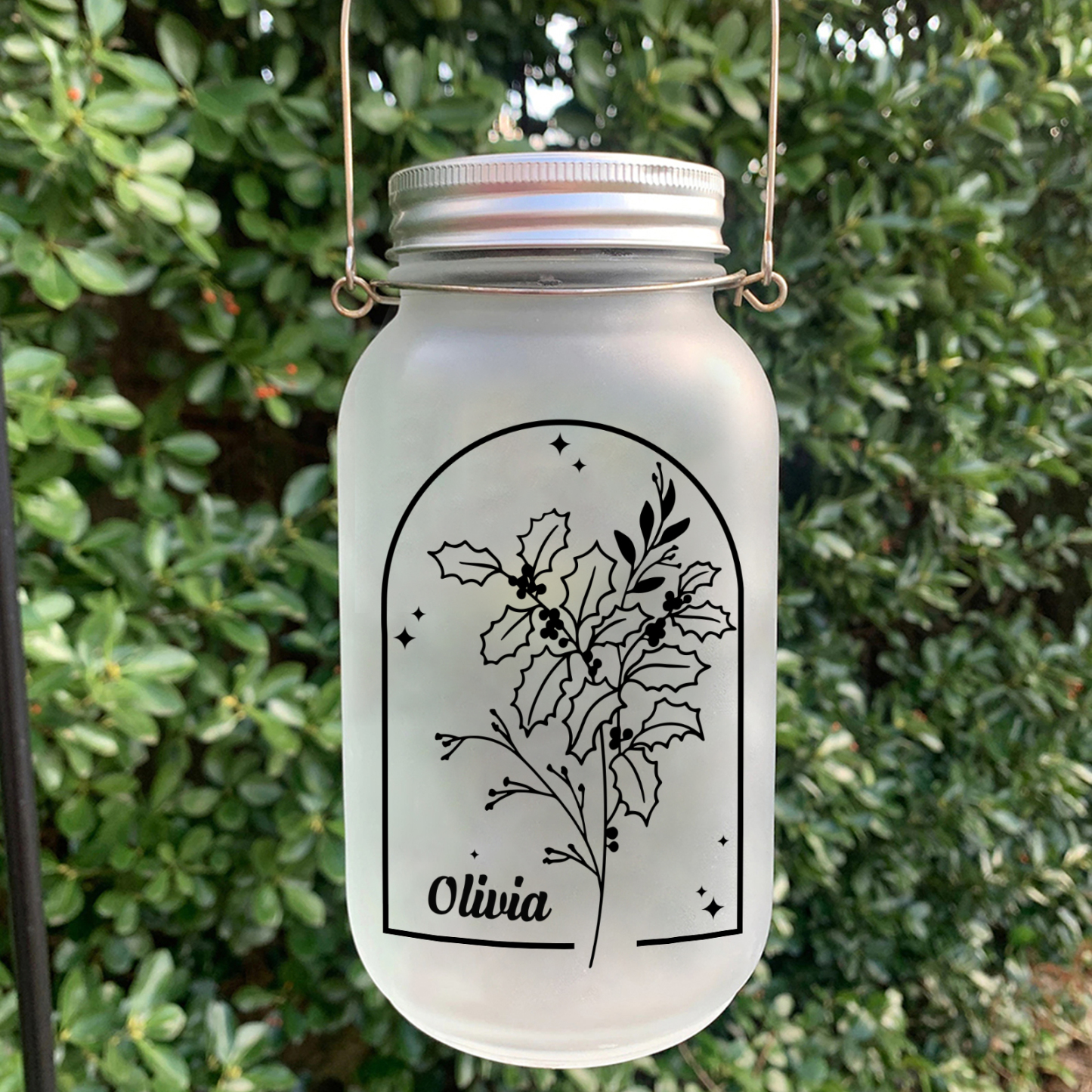 Personalised Birth Flower Mason Jar Light Custom Name Bottle Gifts for Her - You Are Beautiful Victorious Enough Strong Never Alone-Jessemade AU