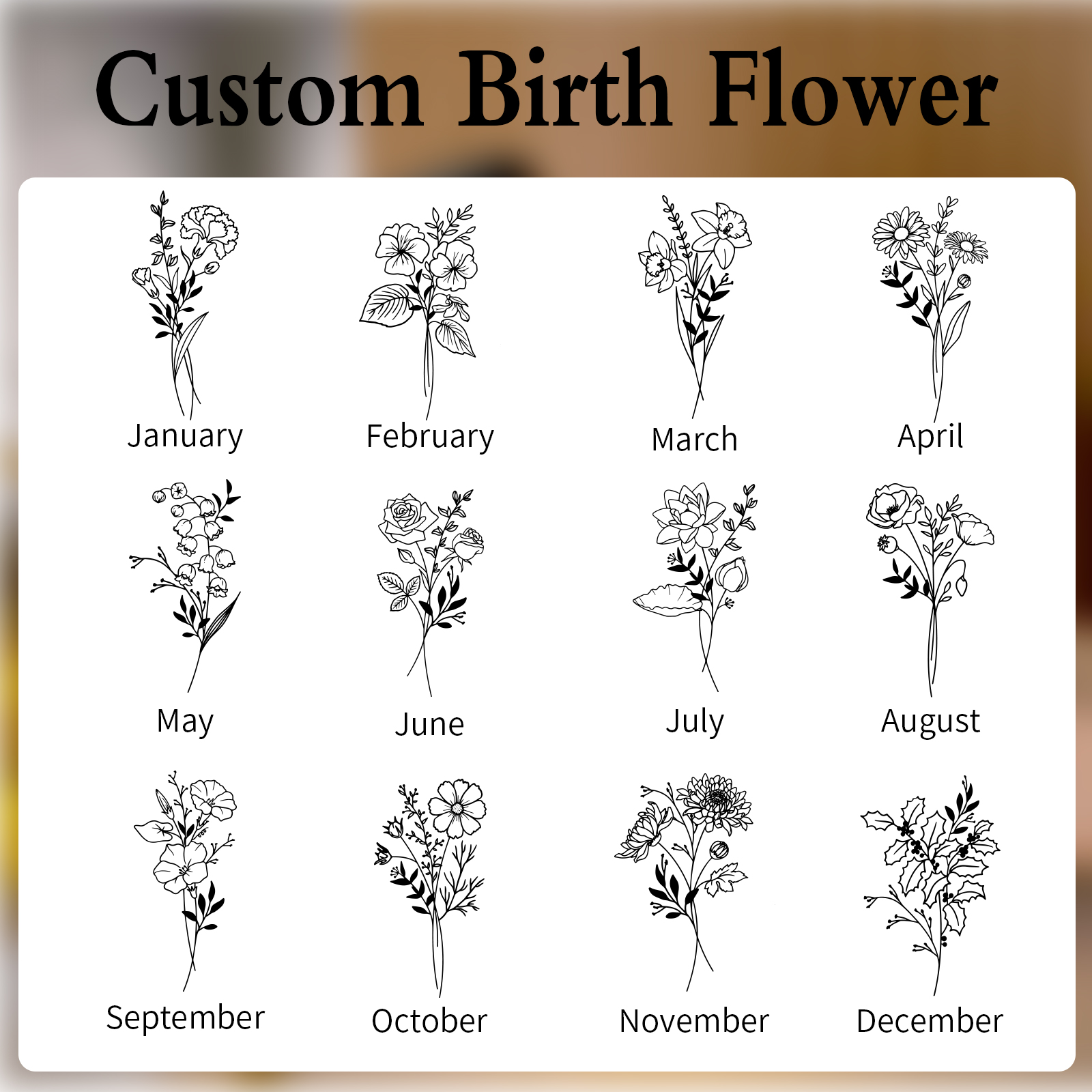 Personalised Birth Flower Mason Jar Light Custom Name Bottle Gifts for Her - You Are Beautiful Victorious Enough Strong Never Alone-Jessemade AU