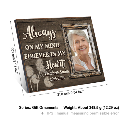 Personalised Memorial Frame with Photo Name & Year A Lasting Tribute-Jessemade AU