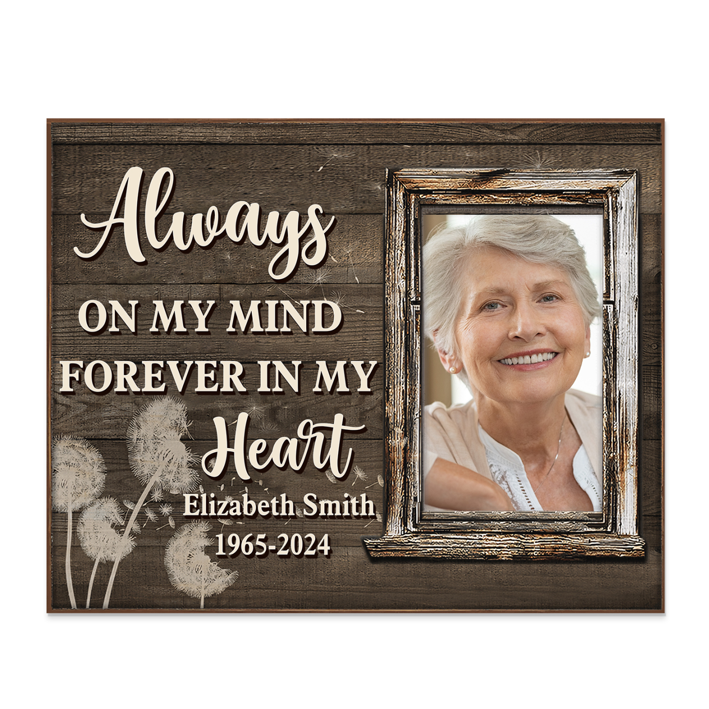 Personalised Memorial Frame with Photo Name & Year A Lasting Tribute-Jessemade AU