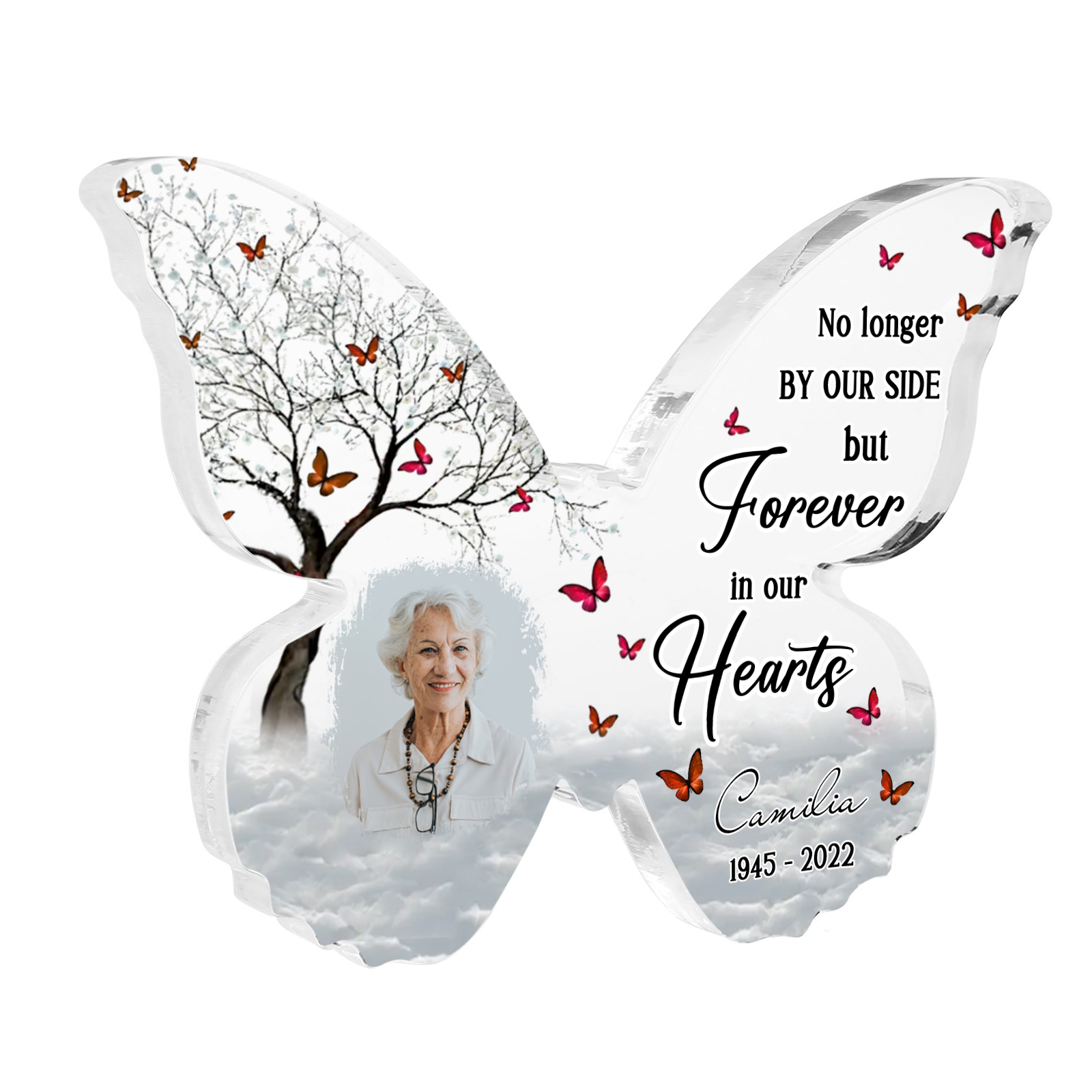 Personalised Memorial Butterfly Plaque with Photo Name & Year A Heartfelt Tribute for Loved Ones-Jessemade AU