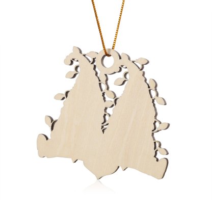 Personalised Gnome Family Wooden Christmas Ornament Custom with 3 Names Keychain Gift For Nana Papa-Jessemade AU