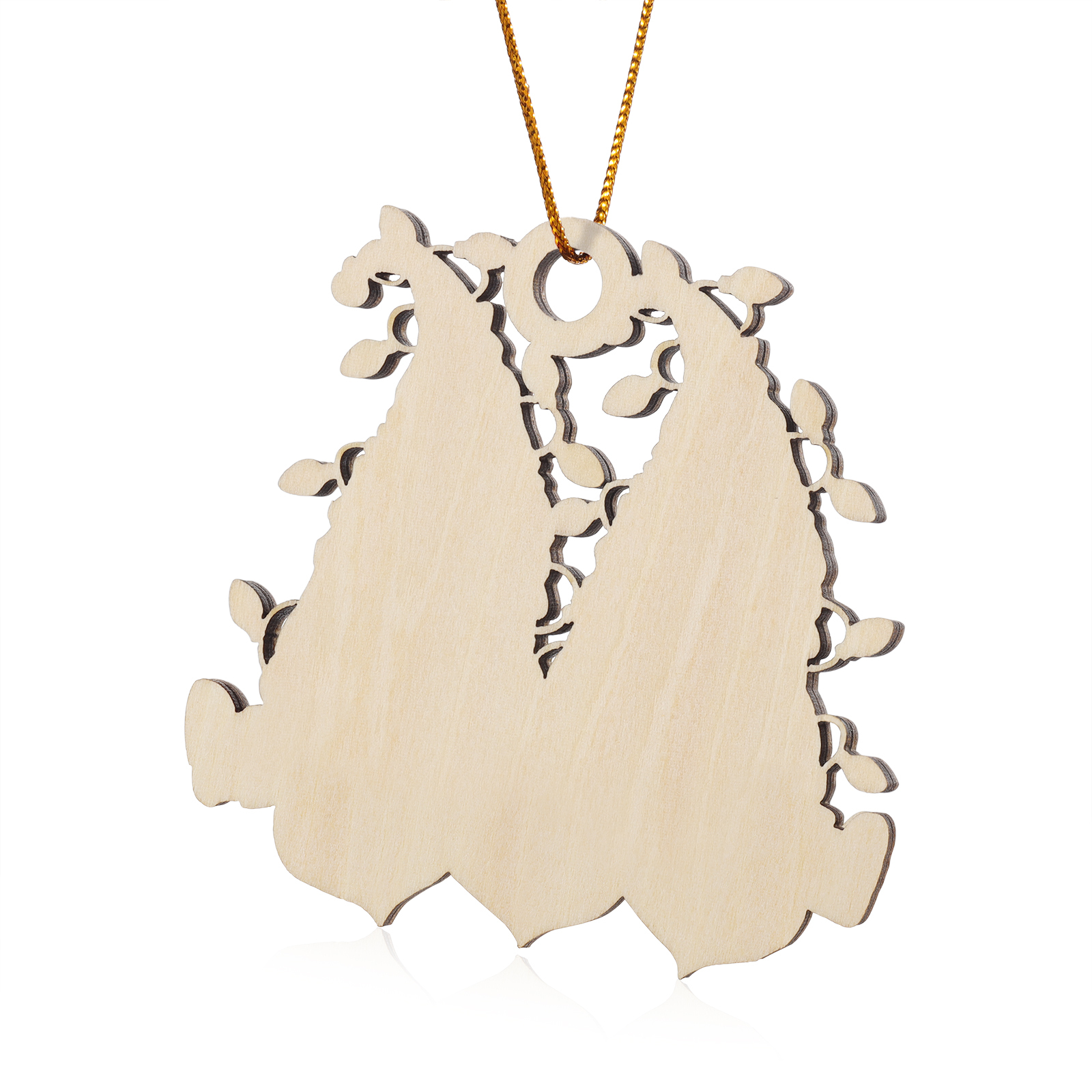 Personalised Gnome Family Wooden Christmas Ornament Custom with 5 Names Keychain Gift For Nana Papa-Jessemade AU