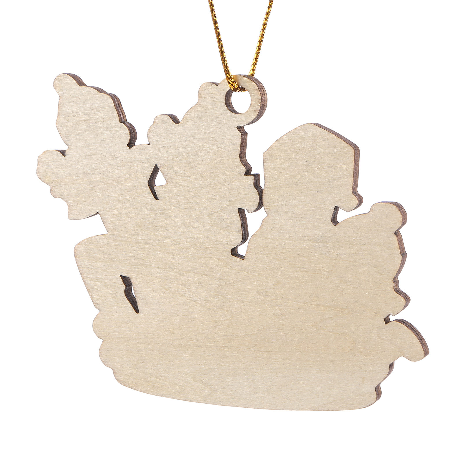 Personalised Wooden Family Ornament with Custom 3 Names Snowball Fight Christmas Decoration-Jessemade AU