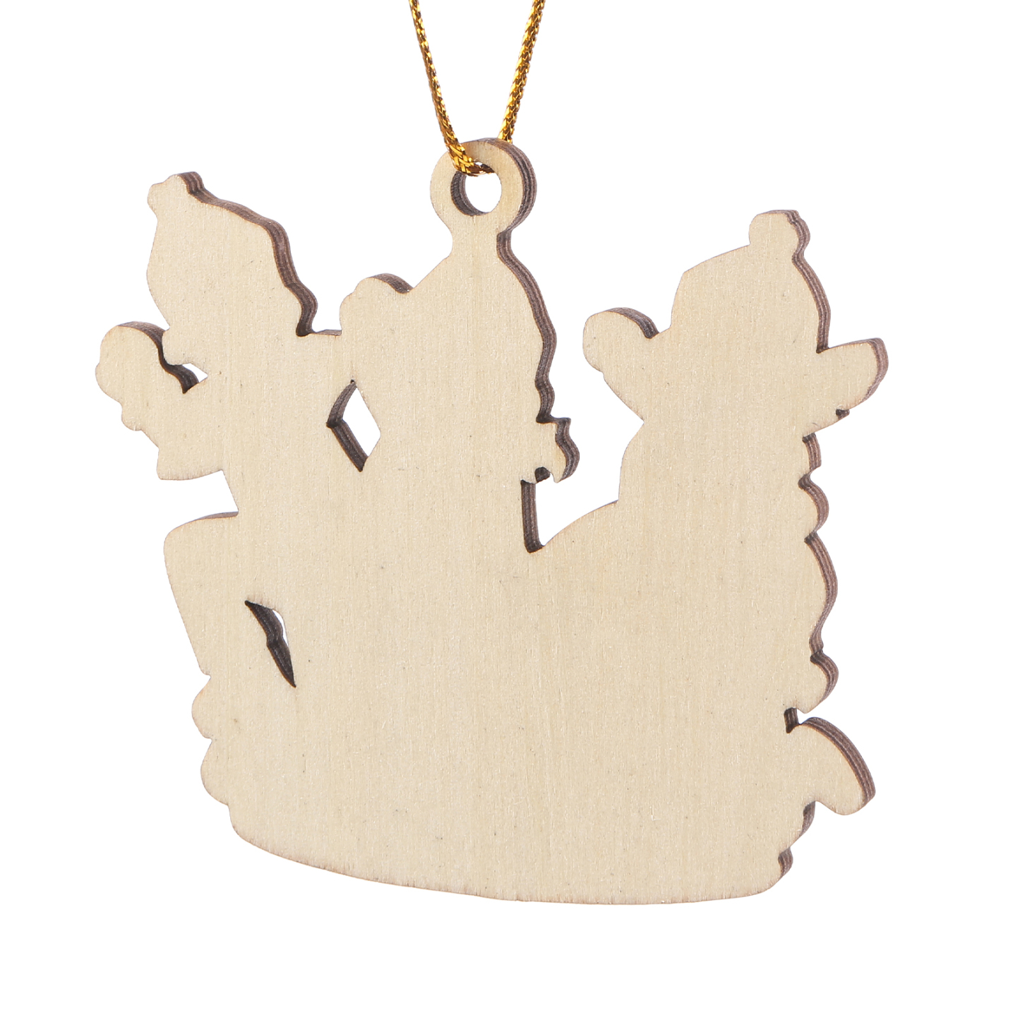 Personalised Wooden Family Ornament with Custom 4 Names Snowball Fight Christmas Decoration-Jessemade AU