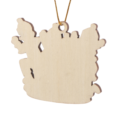 Personalised Wooden Family Ornament with Custom 5 Names Snowball Fight Christmas Decoration-Jessemade AU