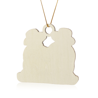 Personalised Beach Sandman Family Ornament Custom 1 Text & 4 Names Wooden Christmas Gifts-Jessemade AU