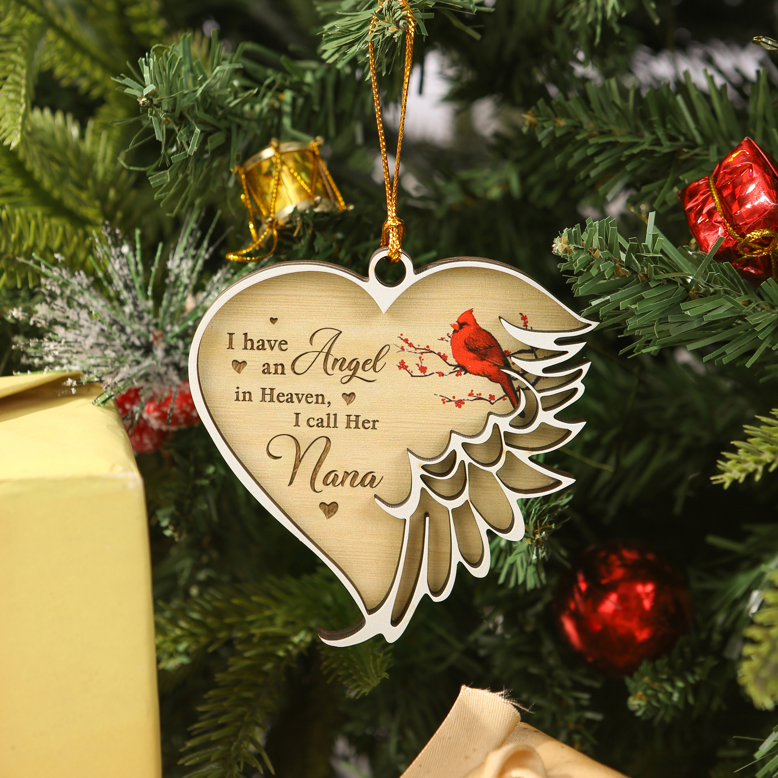 Personalised 1 Name Cardinal Memorial Ornaments Gifts for Loss of Loved One-Jessemade AU