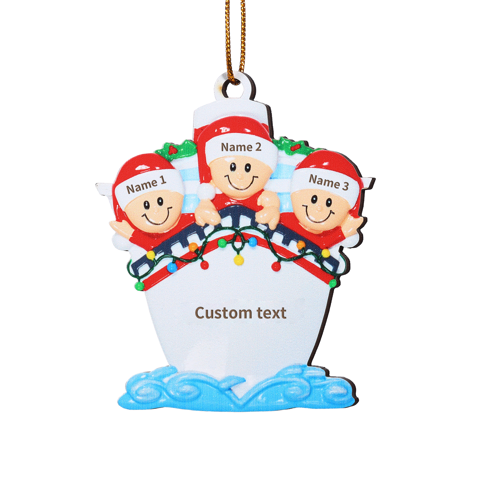 [Copy]Personalised Family Photo Hanging Ornament Custom Text Acrylic Christmas Gift for Family