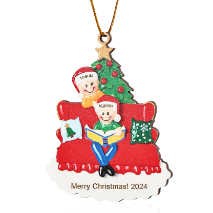 Personalised Christmas Ornament with 2 Names & Year A Heartwarming Gift for Family-Jessemade AU