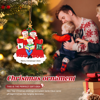 Personalised Christmas Ornament with 3 Names & Year A Heartwarming Gift for Family-Jessemade AU