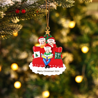 Personalised Christmas Ornament with 3 Names & Year A Heartwarming Gift for Family-Jessemade AU