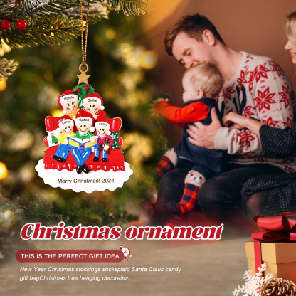 Personalised Christmas Ornament with 5 Names & Year A Heartwarming Gift for Family-Jessemade AU
