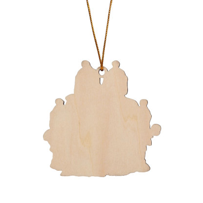 Personalised Snow Shoveling Christmas Ornament Custom Family Gift with 4 Names-Jessemade AU