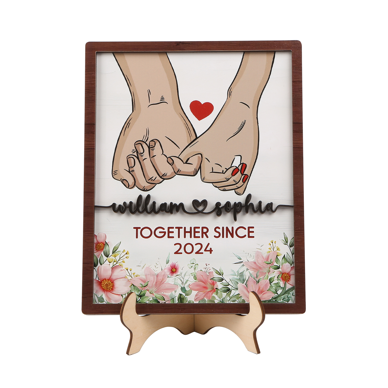 Together Since Personalised Pinky Promise Plaque with 2 Names & Custom Year A Symbol of Lasting Love-Jessemade AU